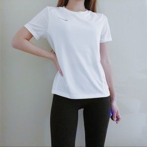 NIKE White Dri-Fit Running Too